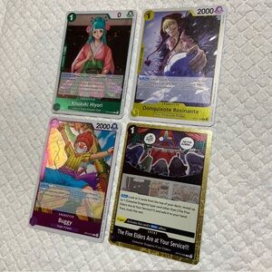 ONE PIECE Foil Card Lot Of 4ea Kouzuki Donquixote Buggy The Five Elders TCG